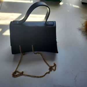 Black Clutch with Gold chain
